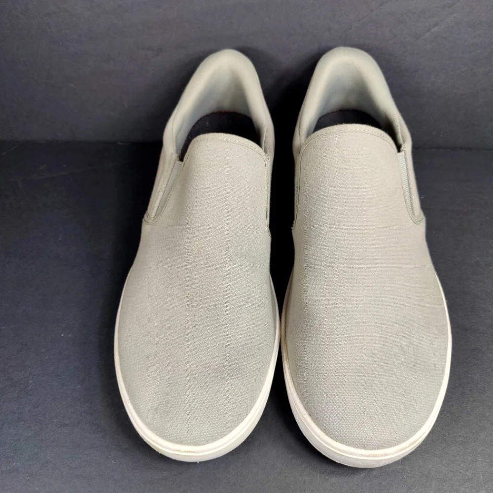 Kizik Venice Canvas Sneakers Slip On Granite Hands Free Men's Shoes Size 12
